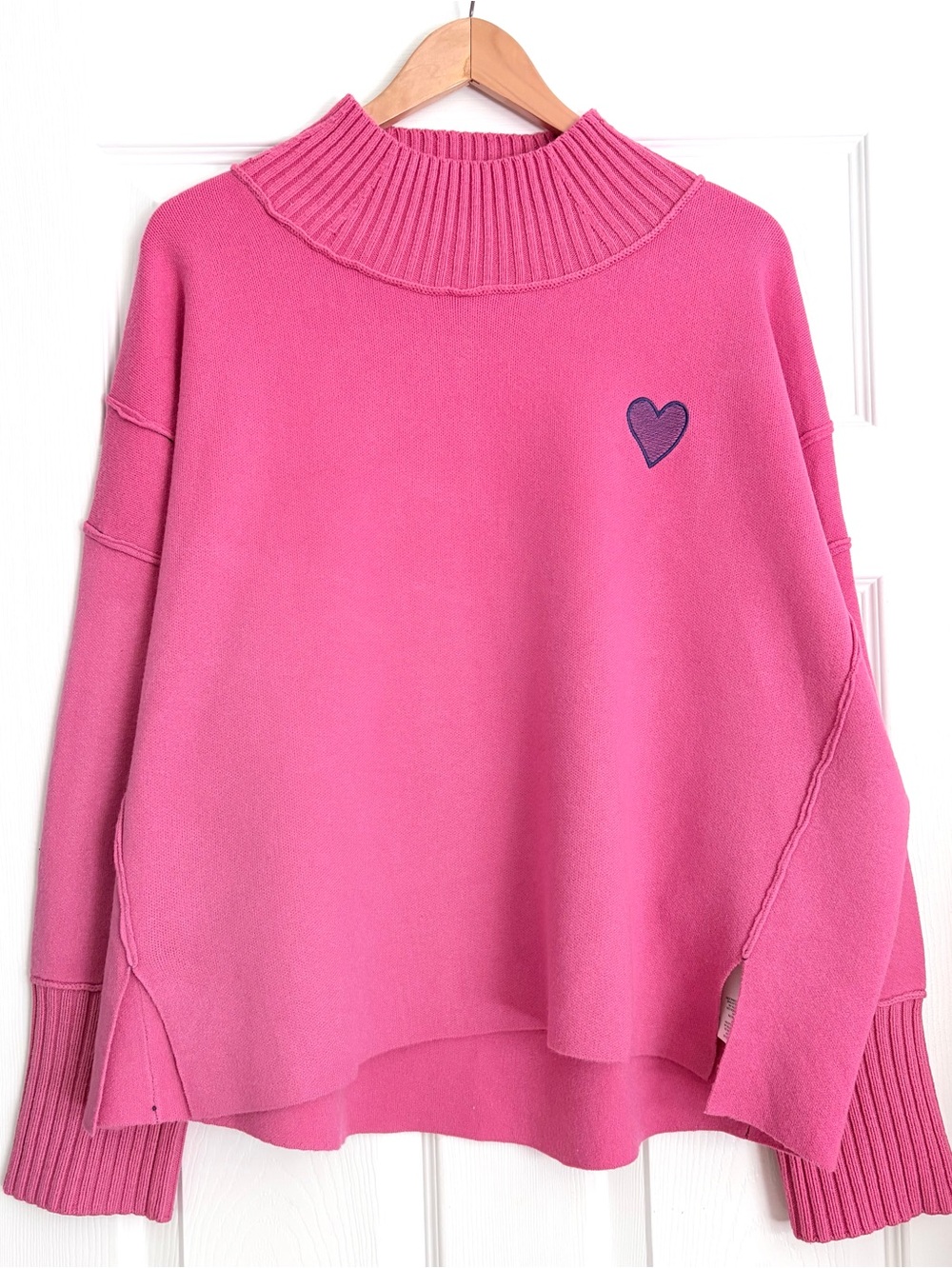 Maeve Embroidered Heart Sweater Size XL